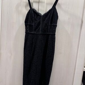 Express body con lace midi dress Black size 2